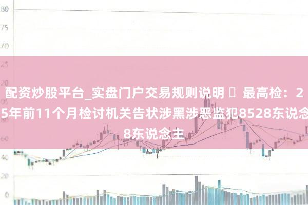 配资炒股平台_实盘门户交易规则说明 ​最高检：2025年前11个月检讨机关告状涉黑涉恶监犯8528东说念主